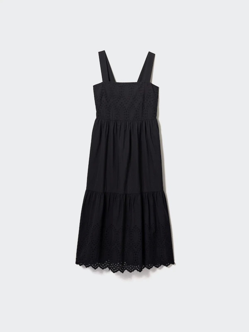Uniqlo Cotton Embroidery Shirring Sleeveless Dress size XS